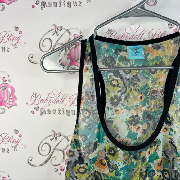 h.i.p. Tank top flowers rainbow style Multicolor Floral Tank Top - Picture 5 of 10